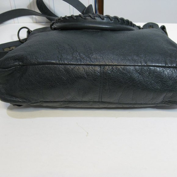 BALENCIAGA Gray Anthracite Town Crossbody Leather Bag - Picture 8 of 15